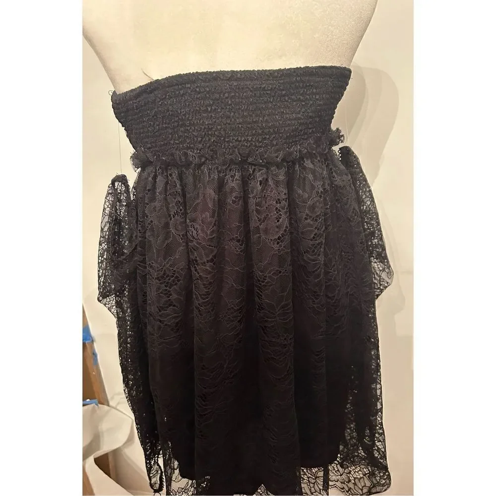 Free people Emma Lace Babydoll Dress black size s